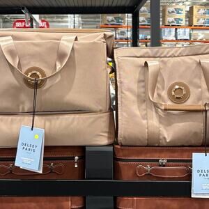 2 Delsey Paris Weekender Tote & Matching Everyday Tote